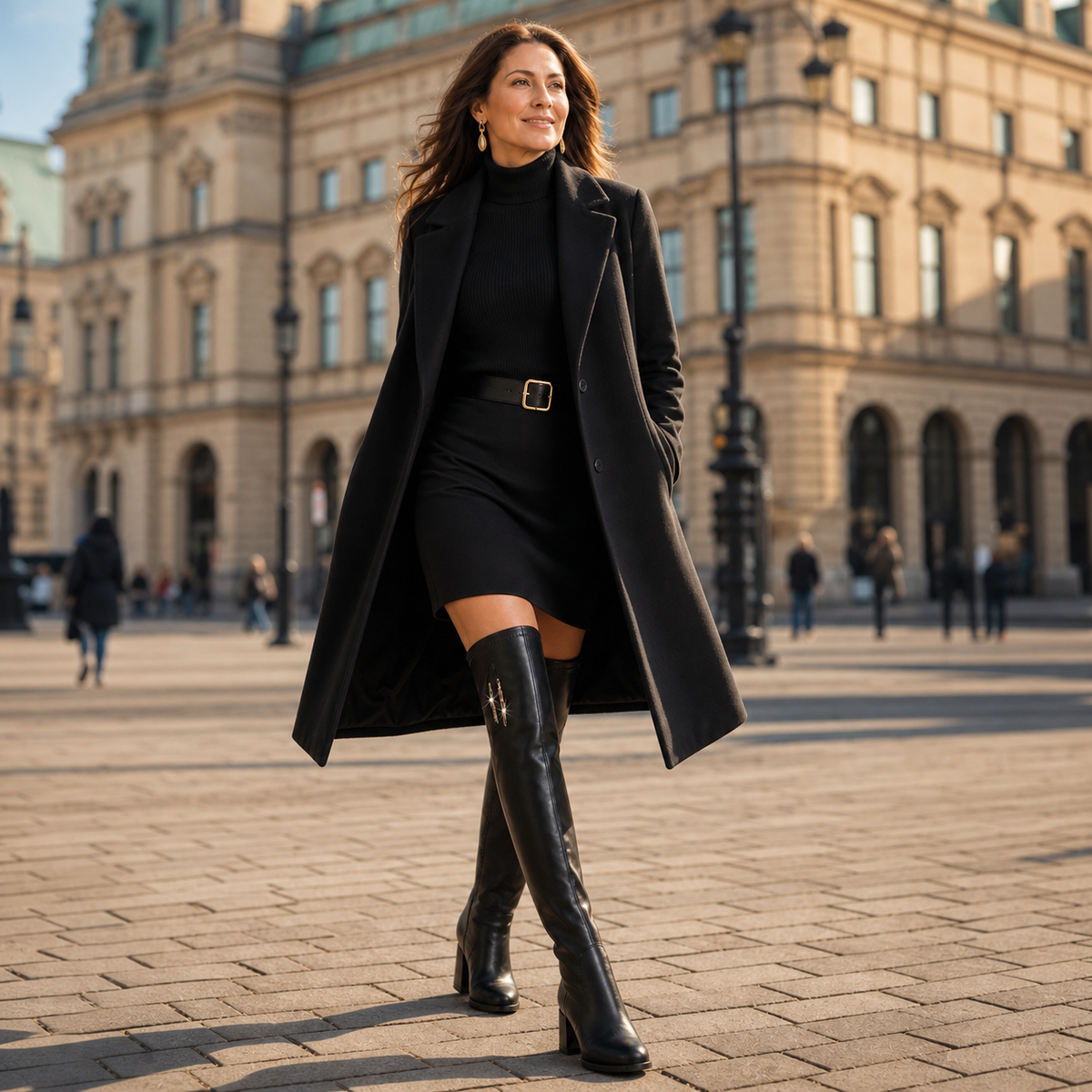 Fedora Rota™ Elegant Over-the-Knee Boots for Fall Outfits