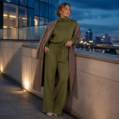 Felicia Bottini™ Soft Turtleneck Lounge Set for Polished Comfort