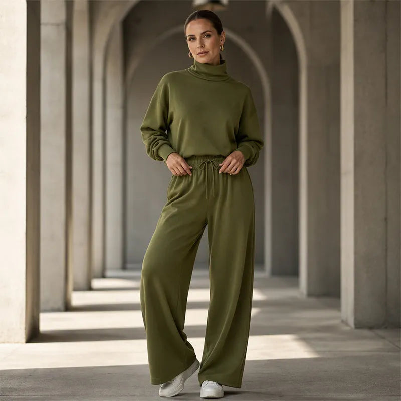 Felicia Bottini™ Soft Turtleneck Lounge Set for Polished Comfort