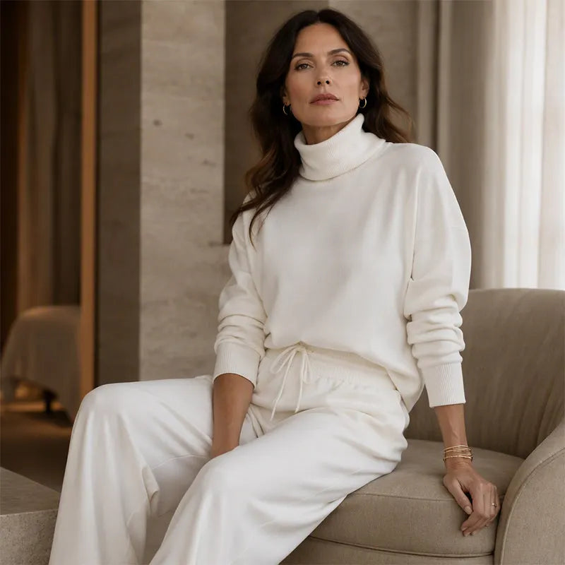 Felicia Bottini™ Soft Turtleneck Lounge Set for Polished Comfort