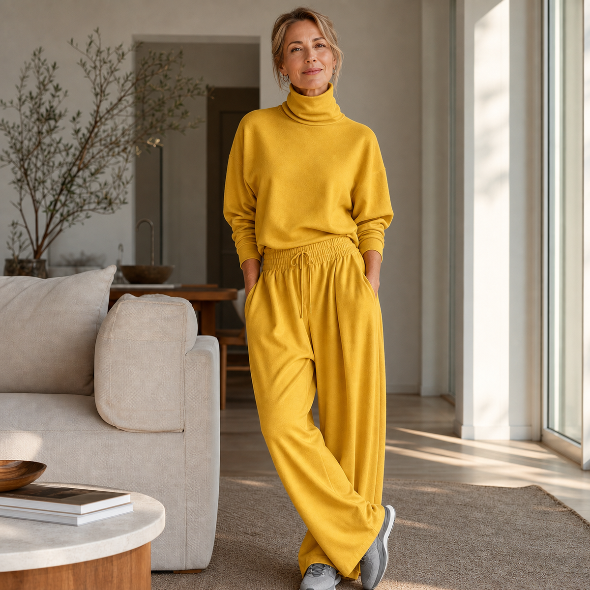 Felicia Bottini™ Soft Turtleneck Lounge Set for Polished Comfort