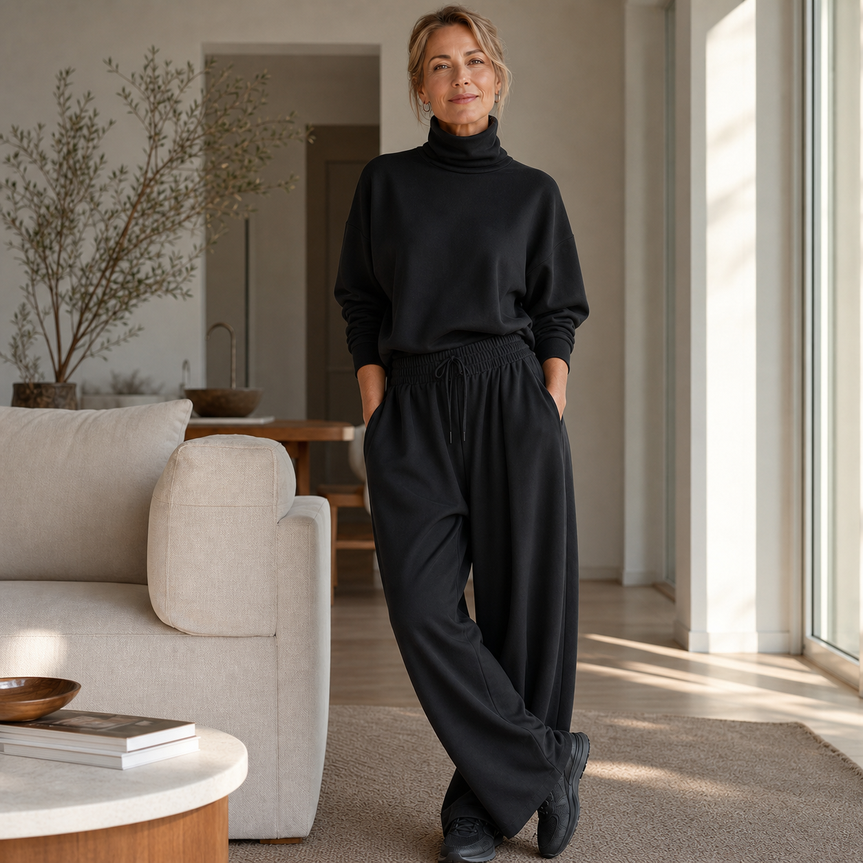 Felicia Bottini™ Soft Turtleneck Lounge Set for Polished Comfort