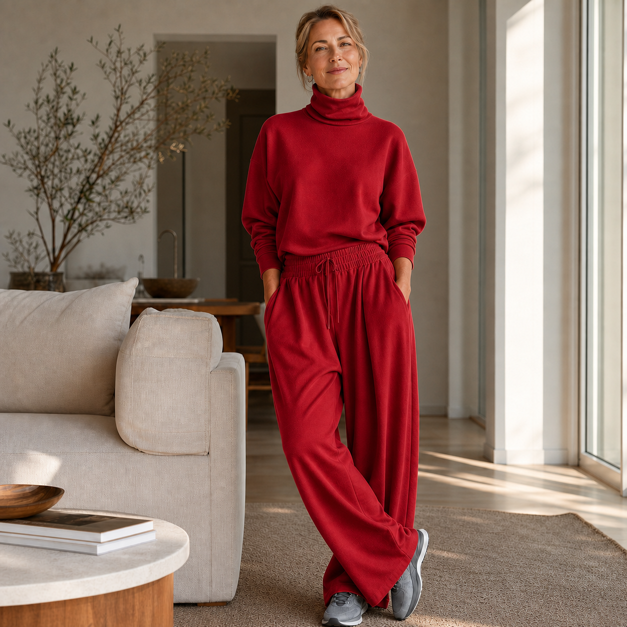 Felicia Bottini™ Soft Turtleneck Lounge Set for Polished Comfort