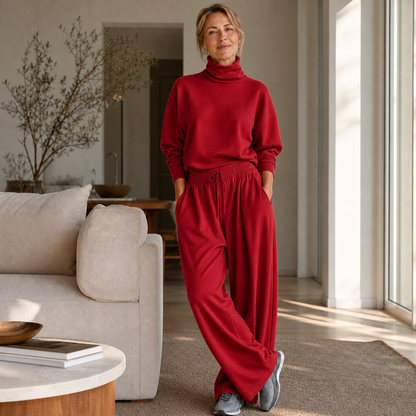 Felicia Bottini™ Soft Turtleneck Lounge Set for Polished Comfort