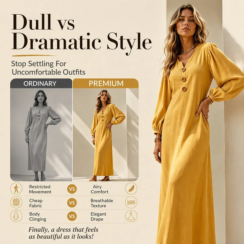 Felicia Brambati™ Versatile V-Neck Dress for Effortless Style