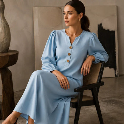 Felicia Brambati™ Versatile V-Neck Dress for Effortless Style