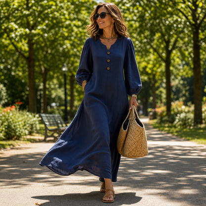 Felicia Brambati™ Versatile V-Neck Dress for Effortless Style