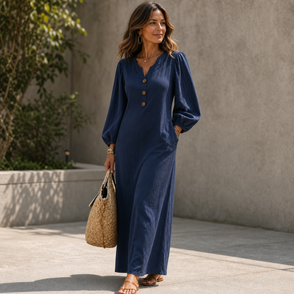 Felicia Brambati™ Versatile V-Neck Dress for Effortless Style