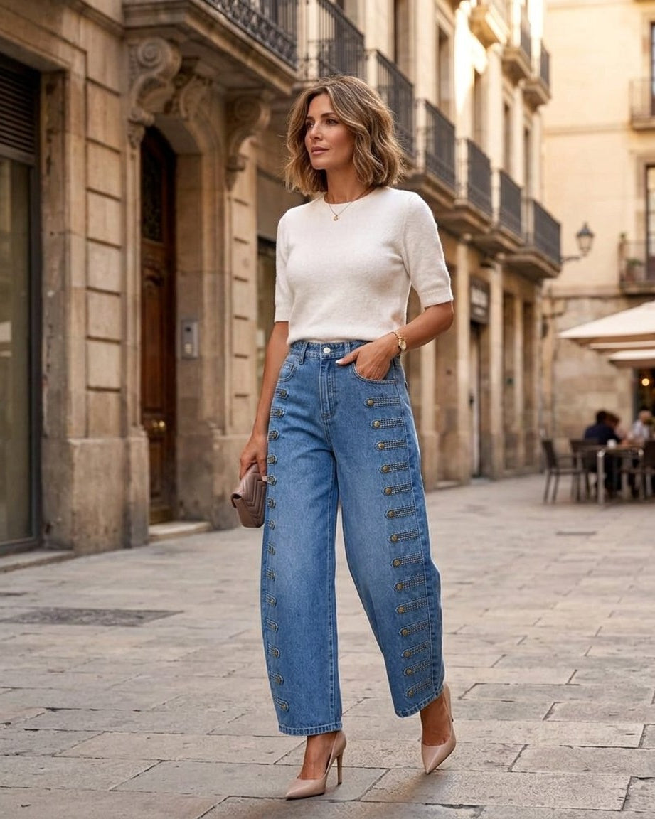 Felicia Brentani™ High Waisted Wide Leg Jeans, Effortlessly Stylish