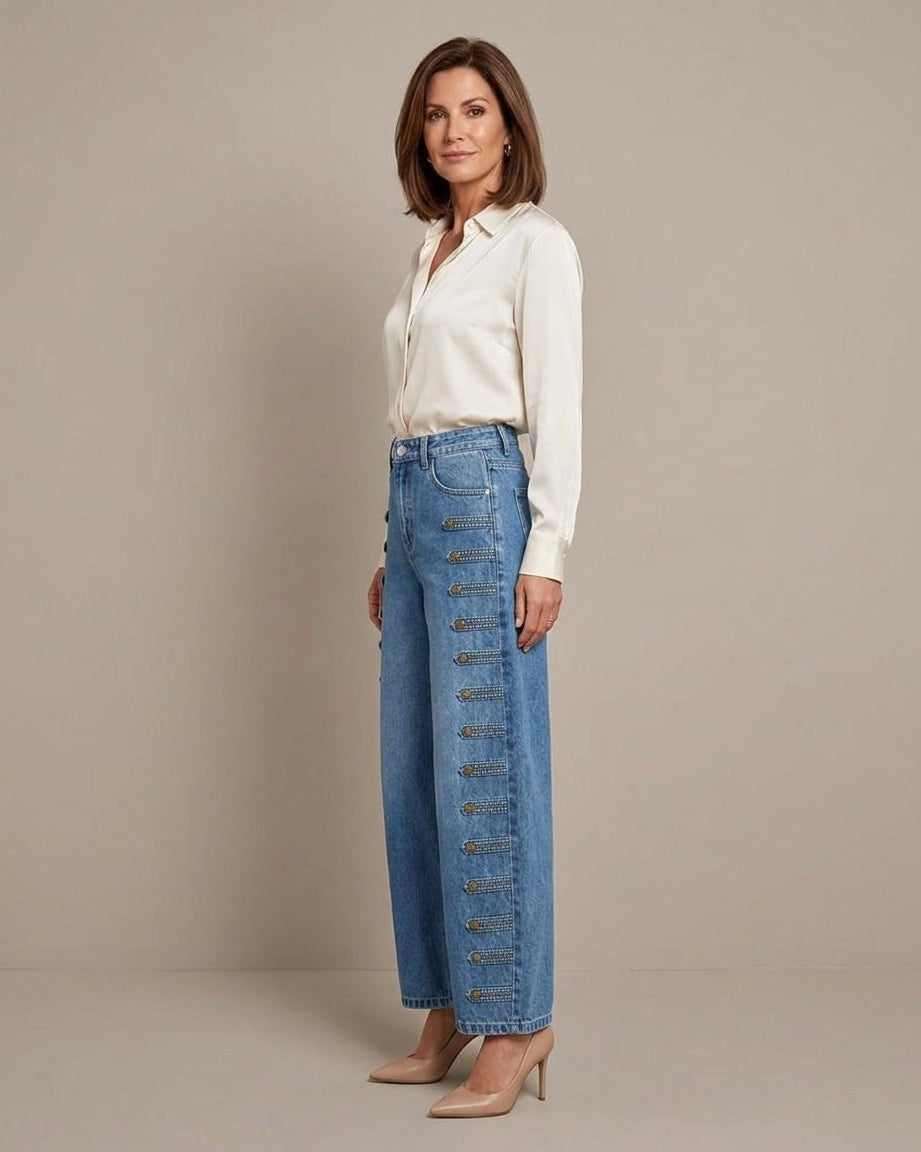 Felicia Brentani™ High Waisted Wide Leg Jeans, Effortlessly Stylish