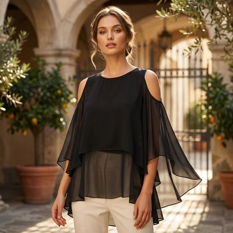 Felicia Buongiorno™ Breathable Off Shoulder Summer Top