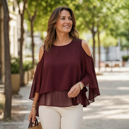 Felicia Buongiorno™ Breathable Off Shoulder Summer Top