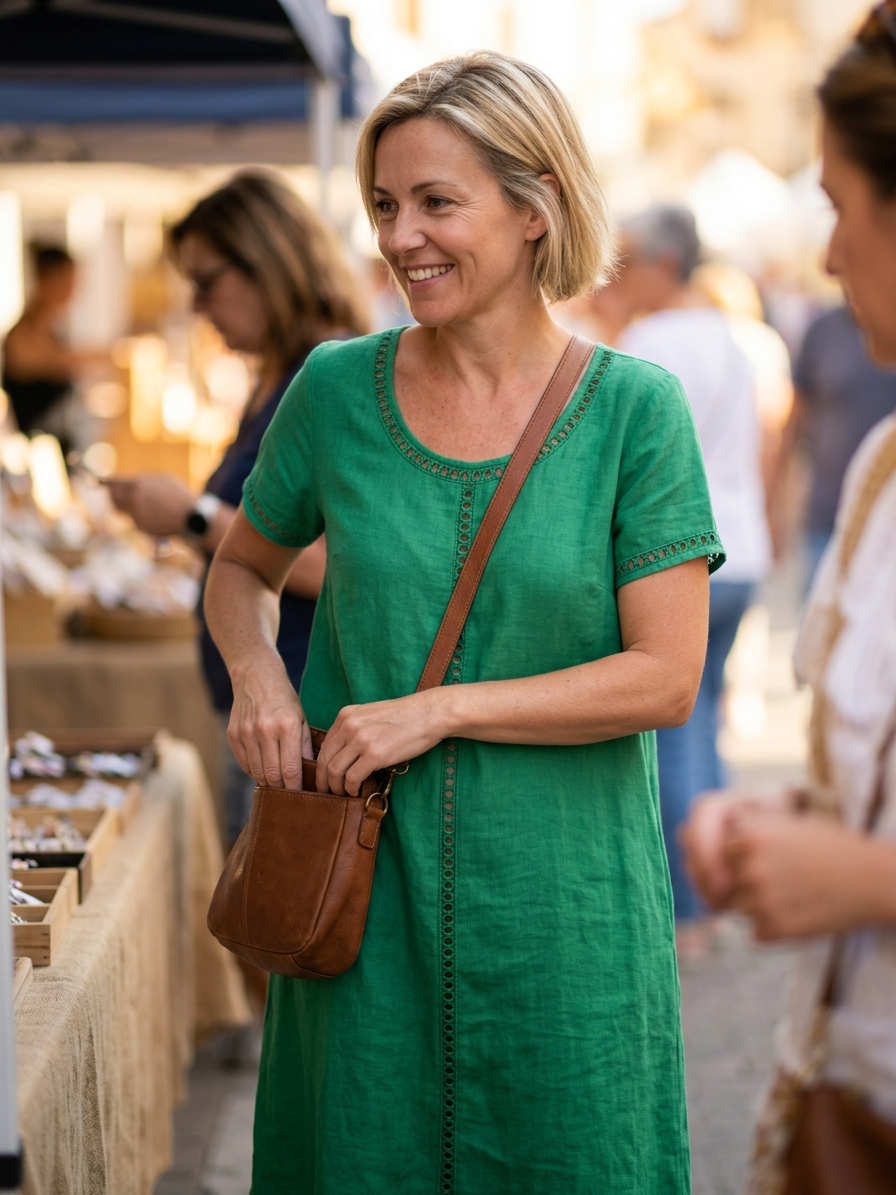 Filippa Adriani™ Effortless Short Sleeve Midi Dress