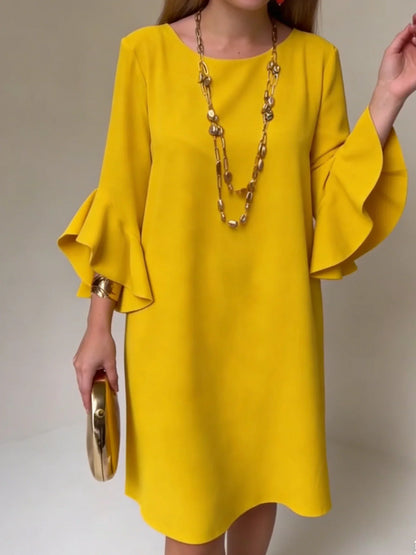 Fiorella Albanese™ Elegant Ruffle Sleeve Mini Dress