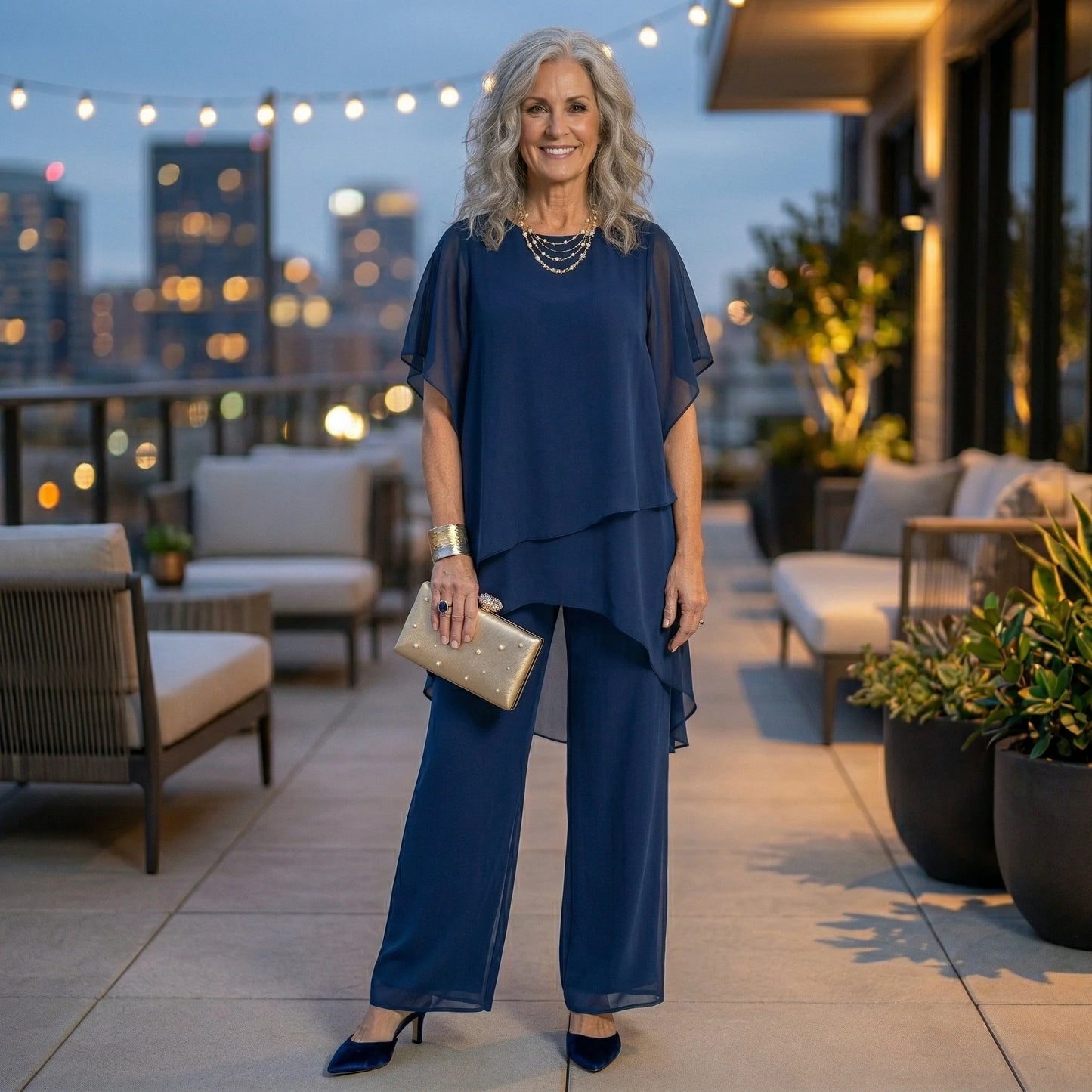 Flavia Sinetti™ Flattering Feminine Dress - silhouette gallery view