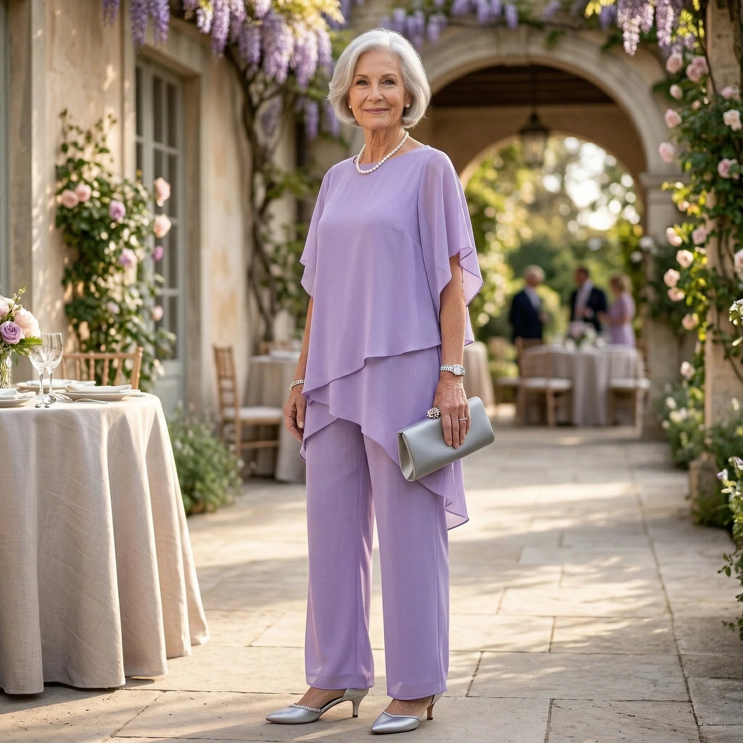 Flavia Sinetti™ Flattering Feminine Dress - draped fit gallery view