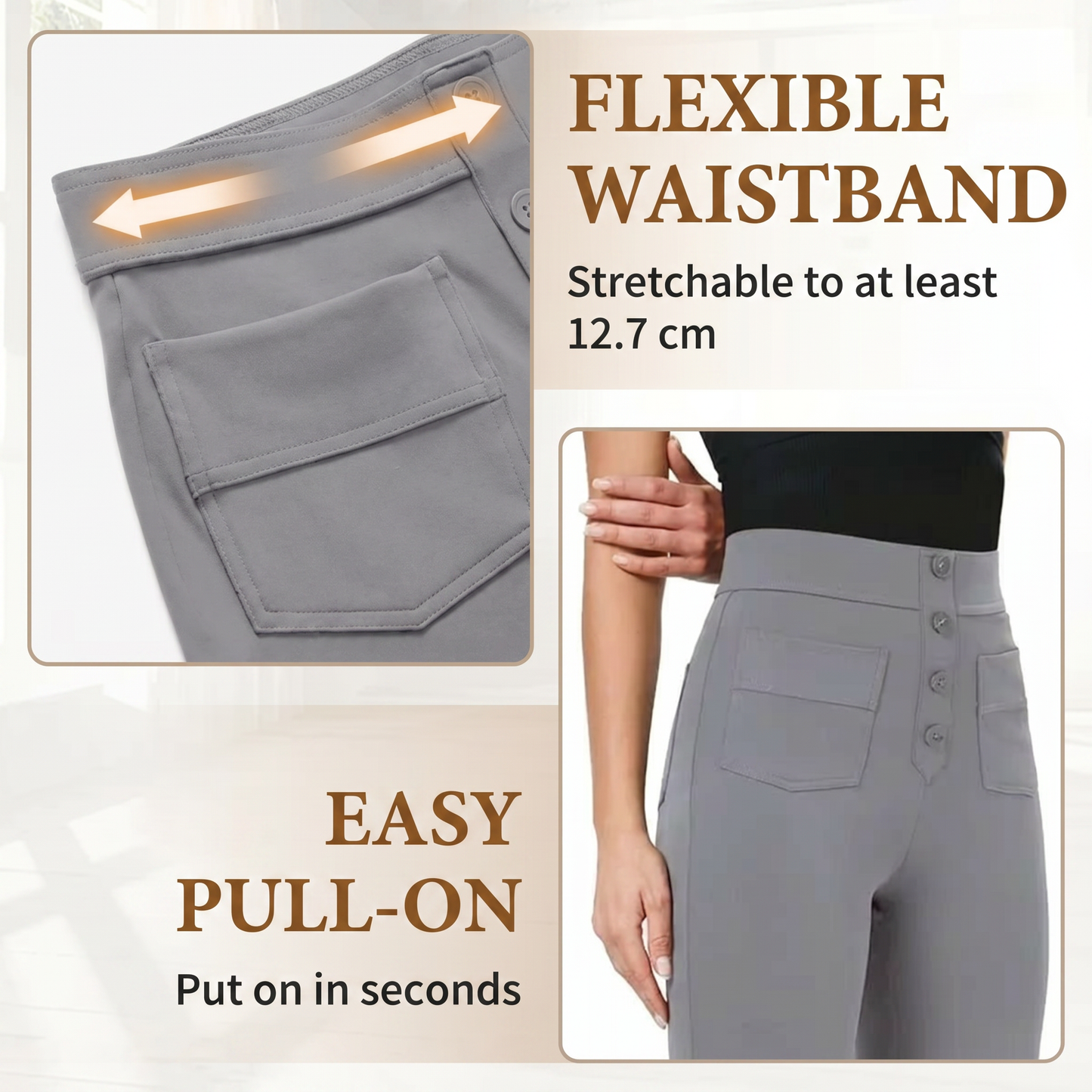 Flexella™ Flattering Stretch Pants for Work and Errands