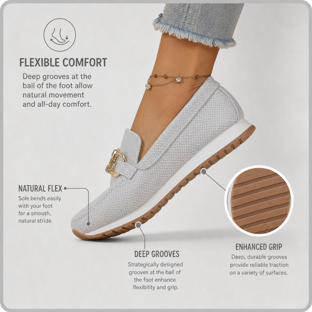 FlexiArch Pro+™ Breathable Mesh Loafers for Pain-Free Walking