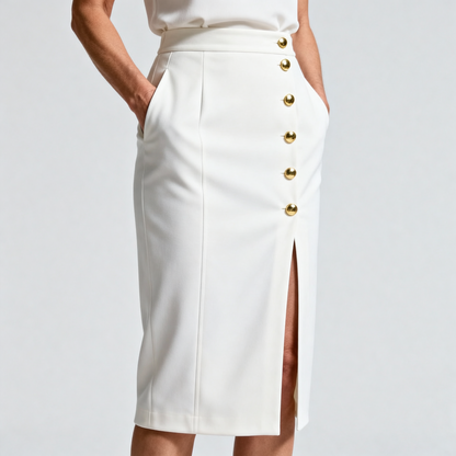 Floriana Brunelli™ Elegant Midi Dress with Side Slit