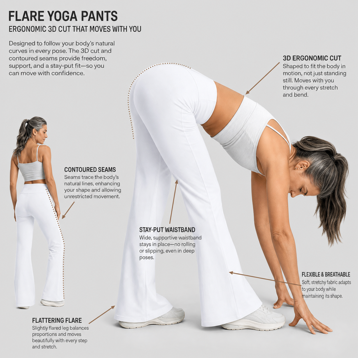 Flowella™ Shape-Forming Flare Yoga Pants for Everyday Comfort