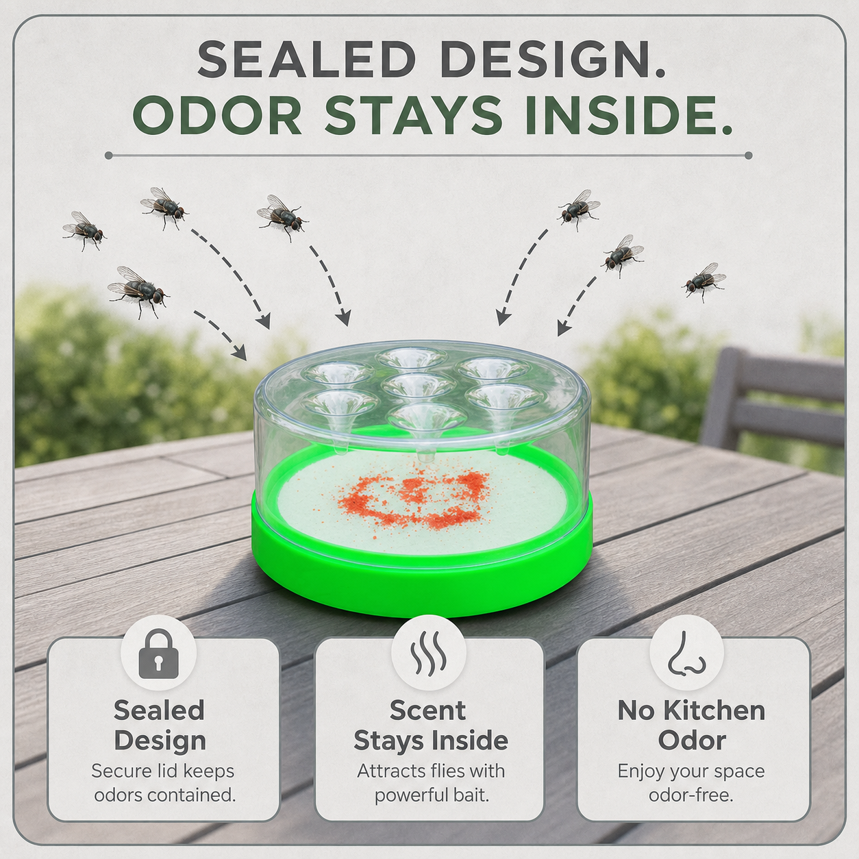 FlyAway Pro™ Reusable Fly Trap for Chemical-Free Homes