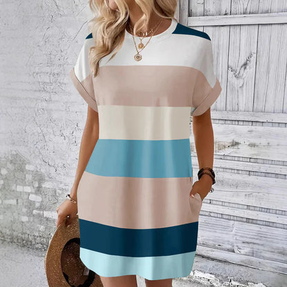 Fosca Caetani™ Effortless Round Neck Casual Dress
