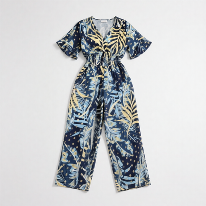 Frida Cagnolati™ Breezy Leaf Print Summer Romper