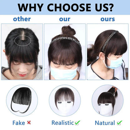 FringeWave™ Elegant Clip-On Fringe with Hair Band