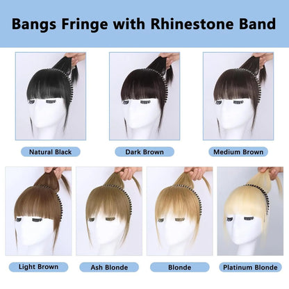 FringeWave™ Elegant Clip-On Fringe with Hair Band