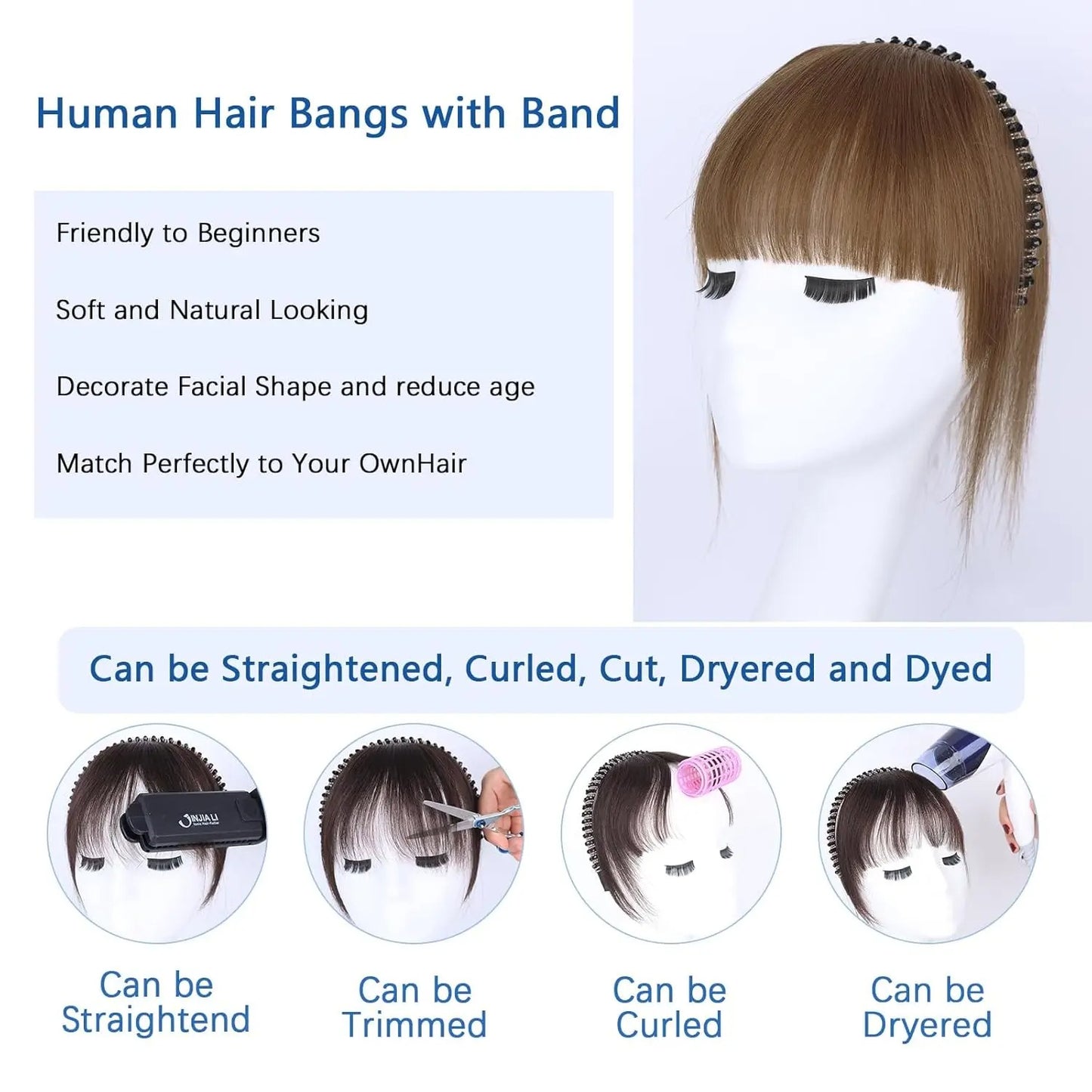 FringeWave™ Elegant Clip-On Fringe with Hair Band