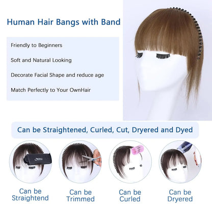 FringeWave™ Elegant Clip-On Fringe with Hair Band