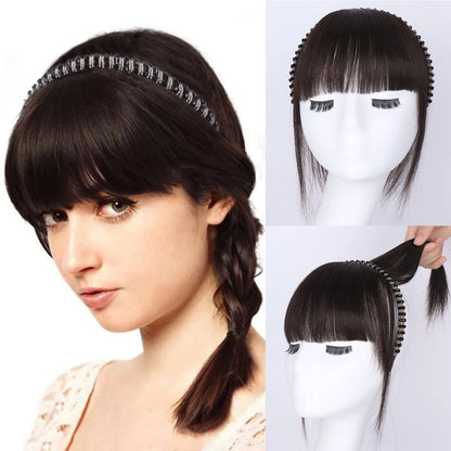 FringeWave™ Elegant Clip-On Fringe with Hair Band
