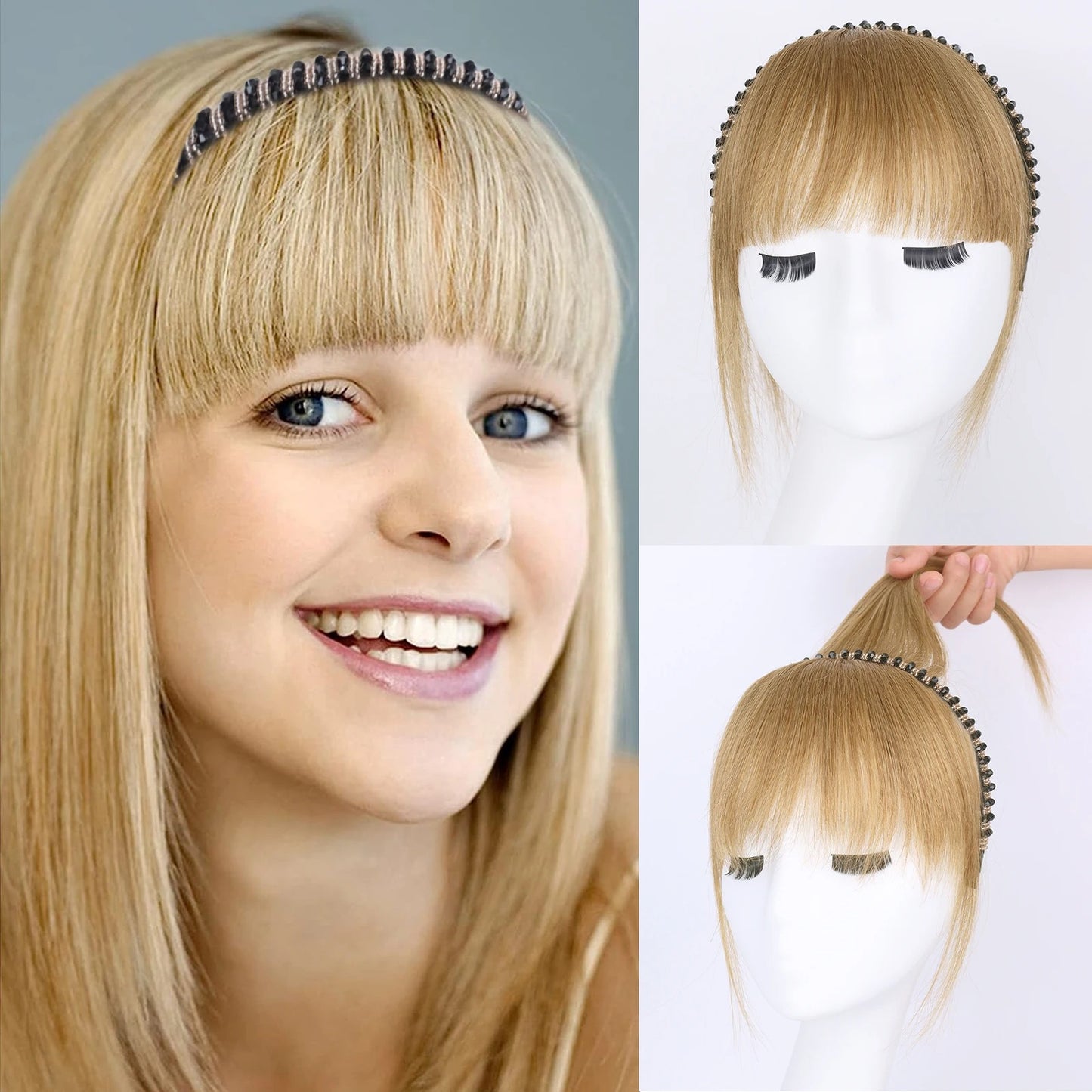 FringeWave™ Elegant Clip-On Fringe with Hair Band