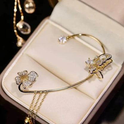FringeZirPro Elegant Fringe Zircon Earrings - model wearing earrings lifestyle view
