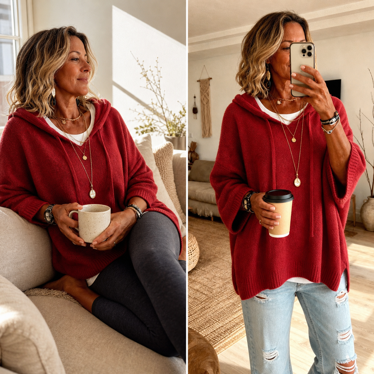 Gabriella Aloisi™ Cozy Oversized Hooded Sweater for Everyday Comfort