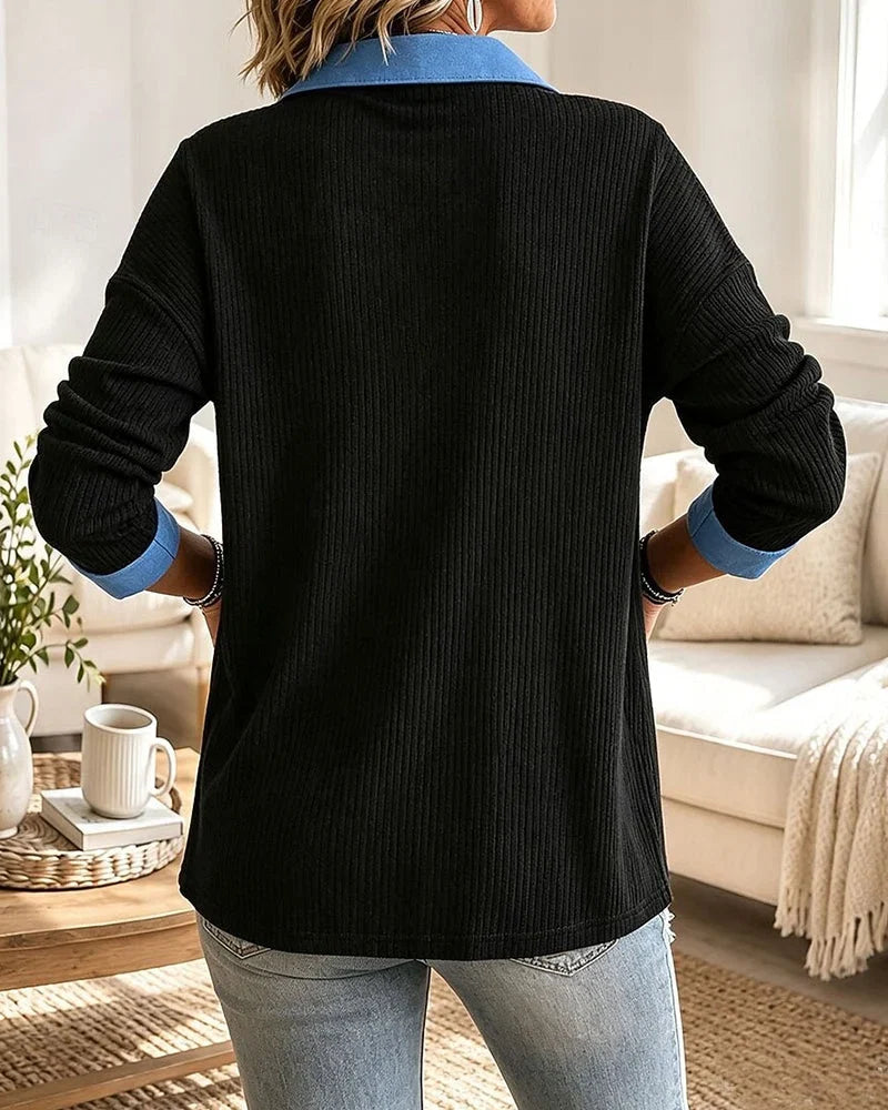 Gabriella Ambrosino™ Casual V-Neck Top for Effortless Style