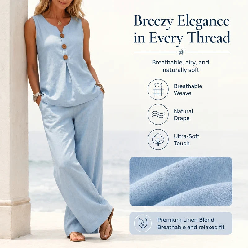 Gabriella Anastasi™ Breathable Two Piece Set for Warm Days