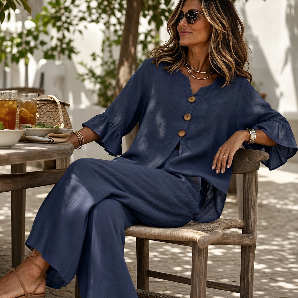 Gabriella Rovelli™ Breathable Two-Piece Suit for Warm Days