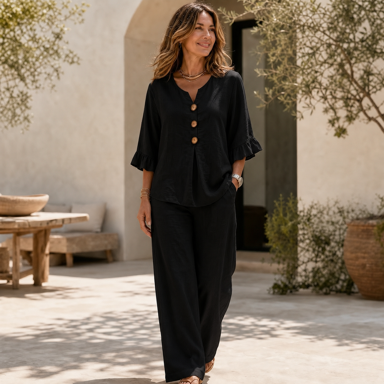 Gabriella Rovelli™ Breathable Two-Piece Suit for Warm Days