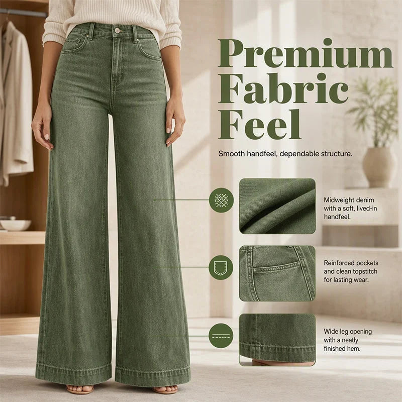 Gaia Iervolino™ Wide-Leg Jeans for a Taller Look