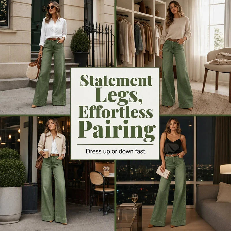 Gaia Iervolino™ Wide-Leg Jeans for a Taller Look