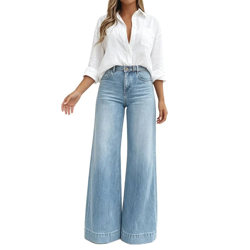 Gaia Iervolino™ Wide-Leg Jeans for a Taller Look