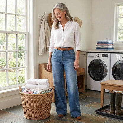 Gaia Iervolino™ Wide-Leg Jeans for a Taller Look