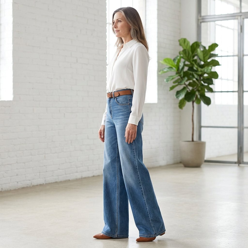 Gaia Iervolino™ Wide-Leg Jeans for a Taller Look