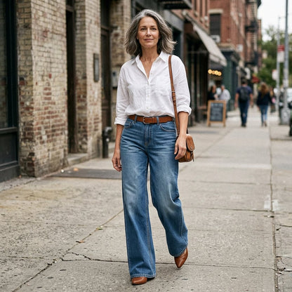 Gaia Iervolino™ Wide-Leg Jeans for a Taller Look