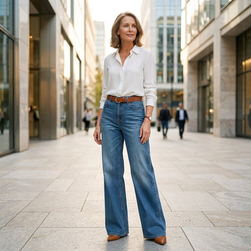 Gaia Iervolino™ Wide-Leg Jeans for a Taller Look