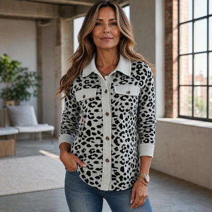 Galatea Belmonte™ Animal Print Cardigan for Effortless Layering
