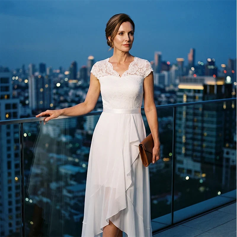 Galatea Benigni™ Elegant Lace Gown for Weddings and Galas
