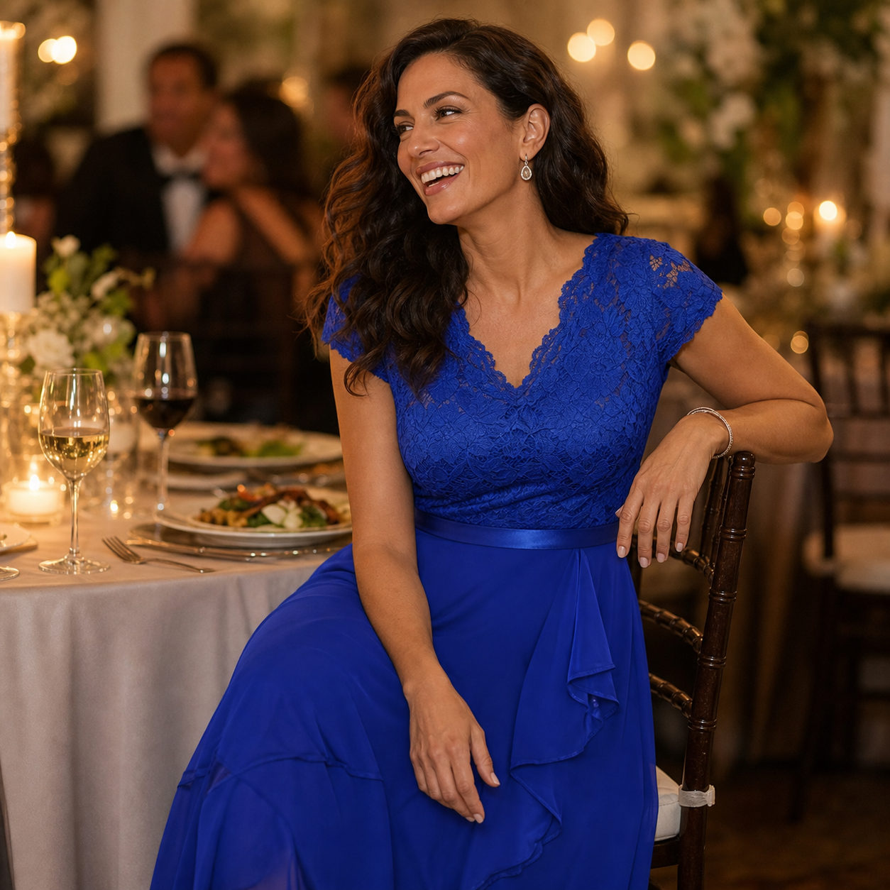 Galatea Benigni™ Elegant Lace Gown for Weddings and Galas