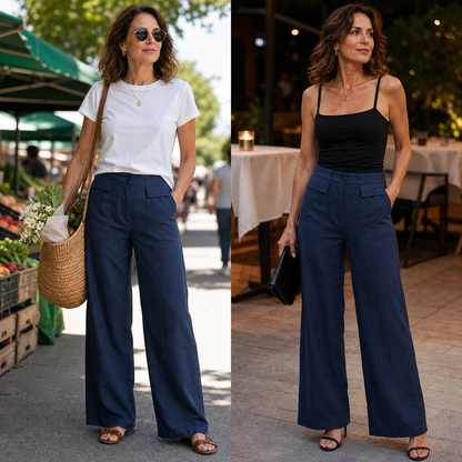 Galatea Sciacca™ Versatile Wide Leg Pants for Day and Evening Wear